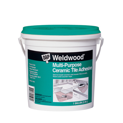 DAP 25192 DAP WELDWOOD Multi-Purpose Ceramic Tile Adhesive 1 Gallon White