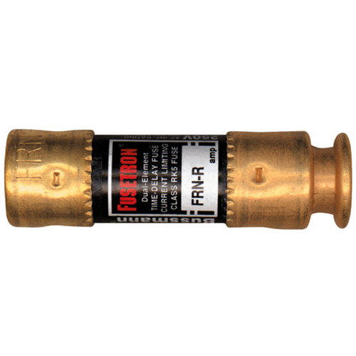 Cooper Bussmann FRN-R-15 FRN Series Brass 15 Amp 250-Volt Fusetron Time Delay Fuse Pack of 10 Copper