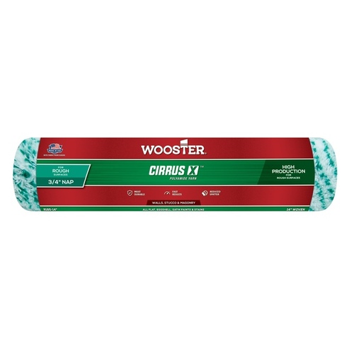 Paint Roller Cover Cirrus X Yarn 14" W X 3/4" Green/White