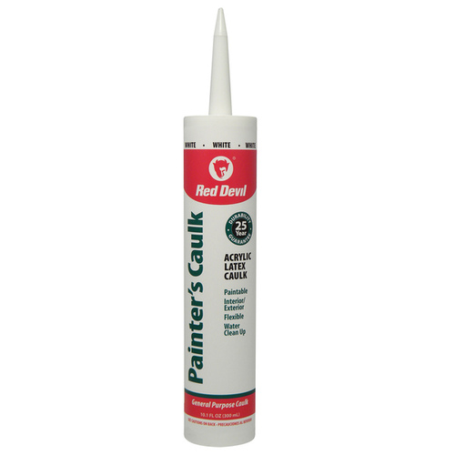 Painter's Caulk, White, 40 to 110 deg F, 10.1 fl-oz Cartridge