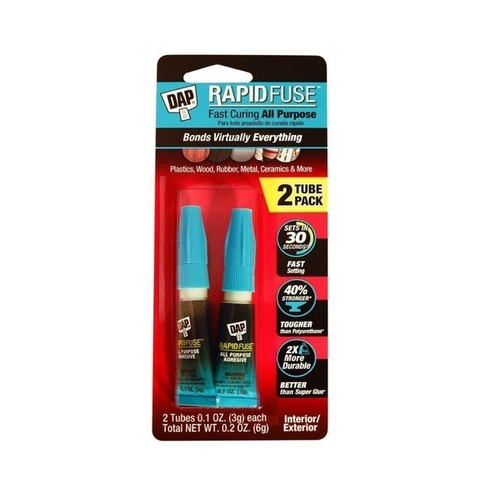 RapidFuse Adhesive, Clear, 6 g Squeeze Tube - pack of 2