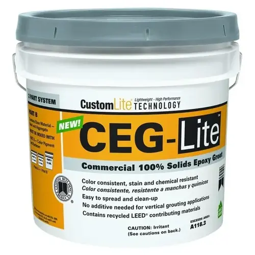 CUSTOM BUILDING PRODUCTS, INC. LWCEGB1T-EA CEG-Lite Commerical Epoxy Grout Base part B only