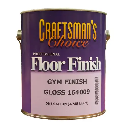 Floor Finish Clear Polyurethane Gym Finish Gloss 1-Gallon