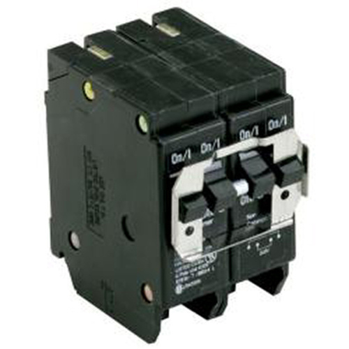 Eaton BQ220230 Circuit Breaker with Rejection Tab, Quad, Type BQ, 20/30 A, 4 -Pole, 120/240 V Black