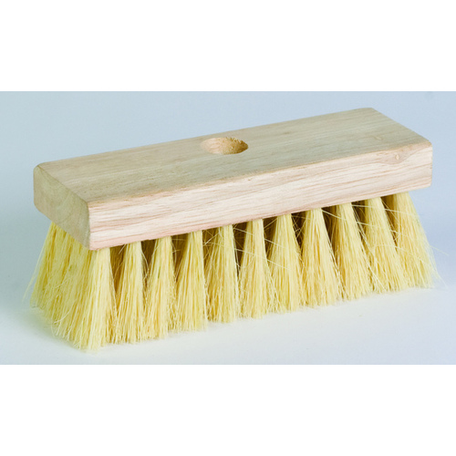 Roof Brush Tampico Bristles 7" x 2" with Wood Block Head with Threaded Hole