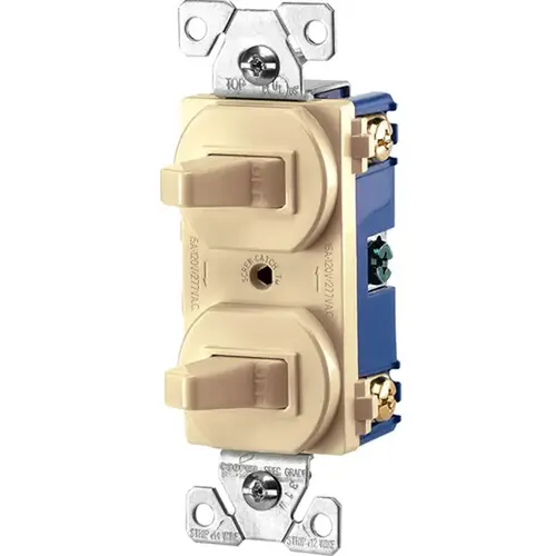 Toggle Switch Dual 15-Amp - Ivory