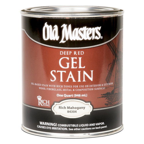 Gel Stain, Rich Mahogany, Liquid, 1 qt, Can