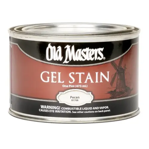 Gel Stain, Pecan, Liquid, 1 pt, Can