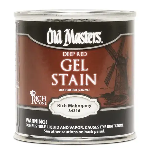 Gel Stain Semi-Transparent Rich Mahogany Oil-Based Alkyd 0.5 pt Rich Mahogany