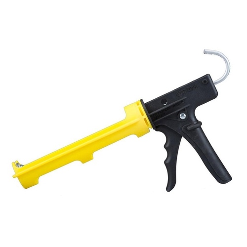 Dripless ETS2000 Caulking Gun, 10 oz Cartridge, Ergonomic Handle Yellow