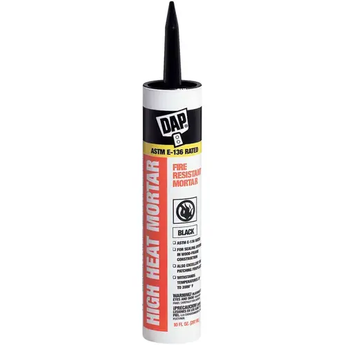 DAP High Heat Mortar Fire Resistant Mortar 10 oz Black