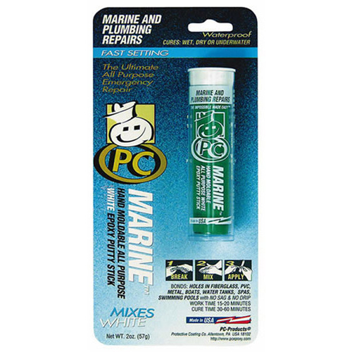 PC-MARINE Epoxy Putty, Green, Solid, 2 oz Cylinder