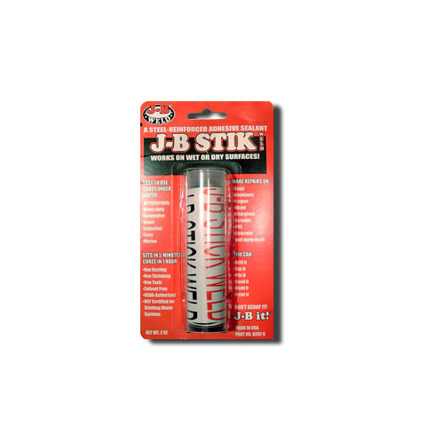 J-B Weld 8267 Epoxy Putty Stick, Black/Dark Gray, Solid, 2 oz Stick Pack