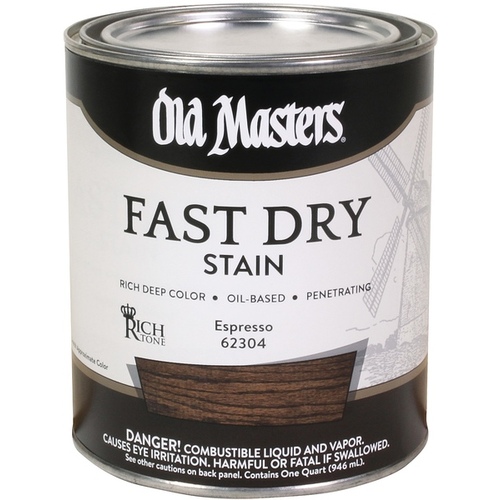 Fast Dry Wood Stain Semi-Transparent Espresso Oil-Based Alkyd 1 qt Espresso