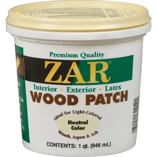ZAR 30912 Wood Patch, Paste, Amine, 1 qt Tub Neutral