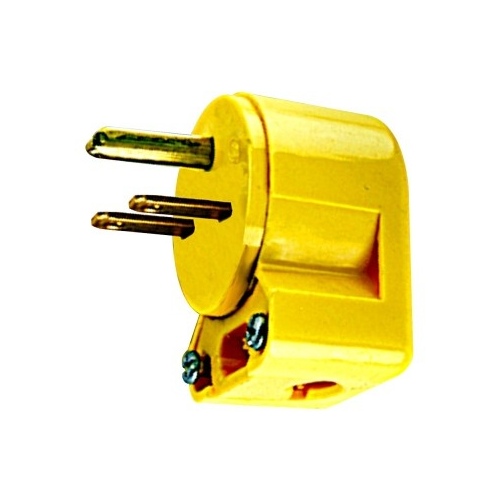 Eaton Cooper Wiring Devices 4866AN-BX Plug Angled Vinyl Armored 15-Amp Grounding (NEMA 6-15P) Thermoplastic