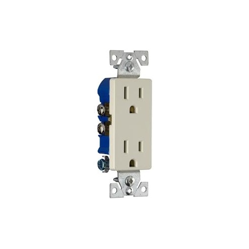 Decorator Receptacle Duplex 15-Amp Grounding (NEMA 5-15R) - White