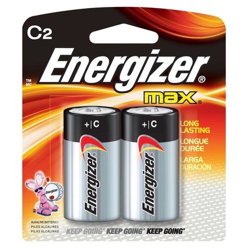 Energizer "C" Alkaline Batteries - 2pc