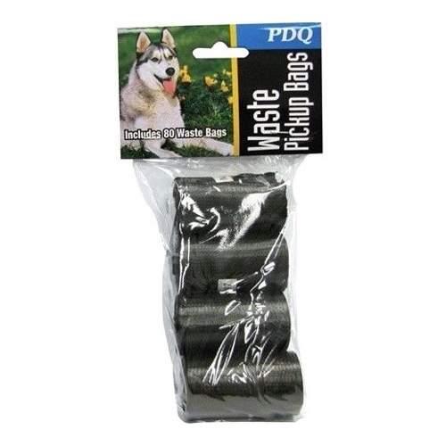 Boss Pet Products PDQ Dog Waste Pick-up Bags (4 Rolls of 20) Black