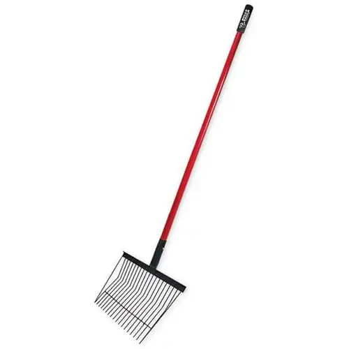 Bully Tools 92342 Stall Fork, Steel Tine, Fiberglass Handle, Long Handle, 59 in L Handle