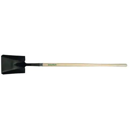 Long Handled Transfer Shovel, 9.64 in W Blade, 16 ga Gauge, Steel Blade, Hardwood Handle Multi-Colored