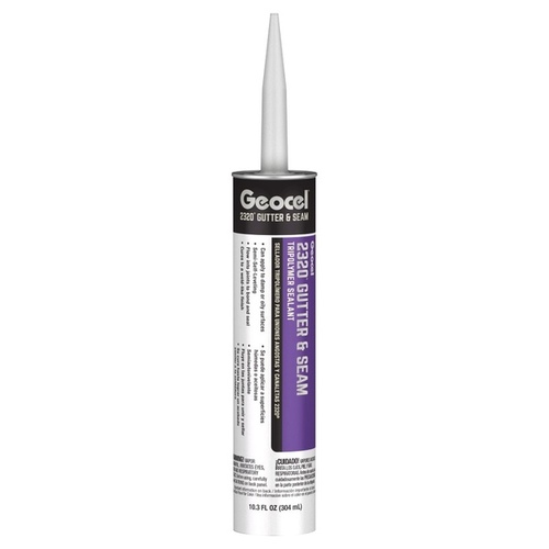 GEOCEL GC67100 2321 Series Gutter and Narrow Seam Sealant, Clear, Liquid, 10.3 oz Cartridge