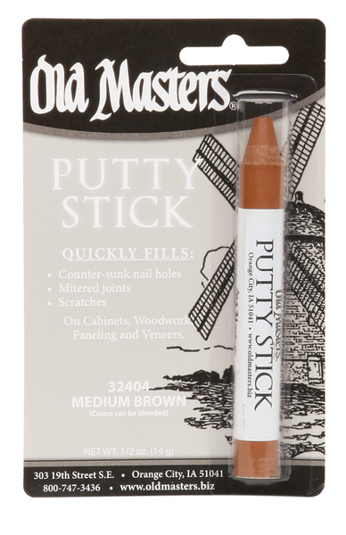 Old Masters 32404 Putty Stick, Medium Brown, 1/2 oz