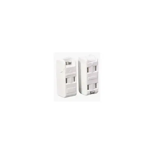 Cord End Snap-On 3-Outlet - White