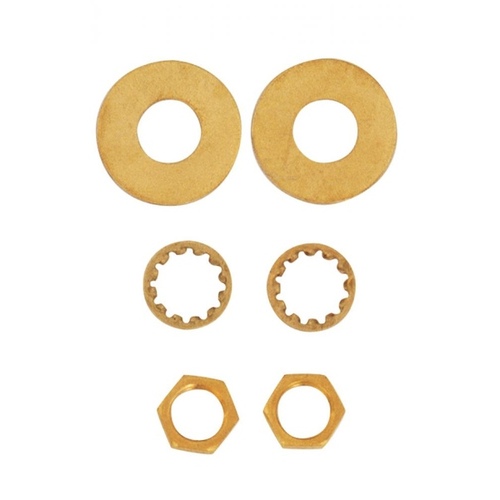 1/8" IPS Brass Nut and Lock Washer pack of 2