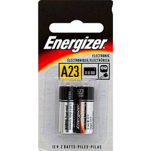 Energizer A23BPZ-2 A23 Battery, 12 V Battery, 55 mAh, Alkaline, Manganese Dioxide