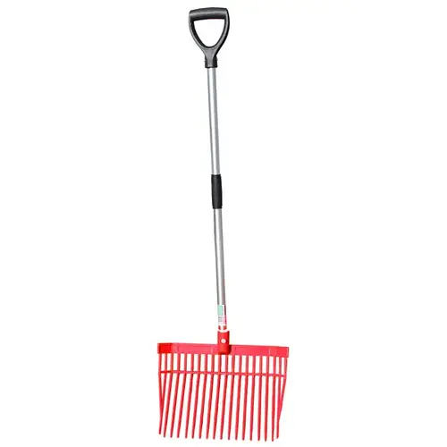 Tuff Stuff Large Square Barn Fork - Red