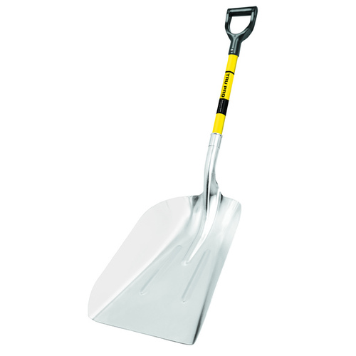 Truper Tru Pro Aluminum Scoop No. 14, with Fiberglass Handle