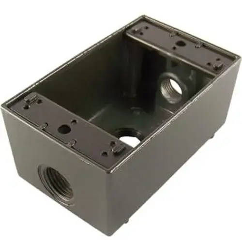 Outlet Box 1-Gang 3-Hole - Bronze