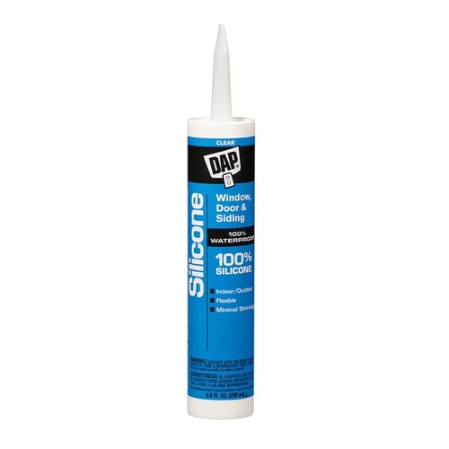 Sealant Clear Silicone Rubber Door/Siding/ Window 9.8 oz Clear - pack of 12