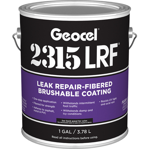 GEOCEL GC69100 2315LRF Leak Repair - Fibered Brushable Coating- 1 QUART