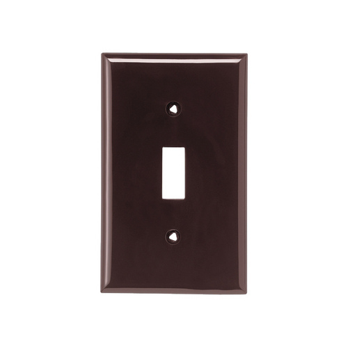 Eaton Cooper Wiring Devices 5134B-BX Toggle Switch Wall Cover Plate 1-Gang Nylon - Brown