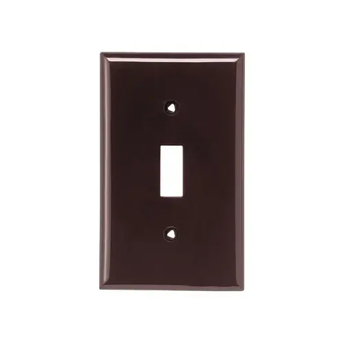 Toggle Switch Wall Cover Plate 1-Gang Nylon - Brown