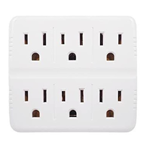 GoGreen Power GG16000TW Adapter 6-Outlet 15-Amp Grounding (NEMA 5-15) - White