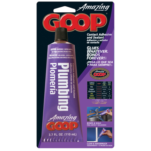 150012 Plumbing Adhesive, Liquid, Clear, 3.7 oz Tube