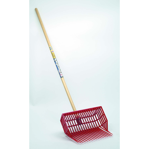 Little Giant DP2RED DuraPitch II Manure Fork, Basket Tine, Polycarbonate Tine, Wood Handle, Red, 52 in L Handle