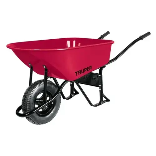 Truper 6 cu ft Wheelbarrow with Steel Tray