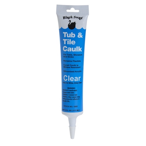 Black Swan Mfg. Co. 37001370 Tub & Tile Caulk - Clear 6-oz