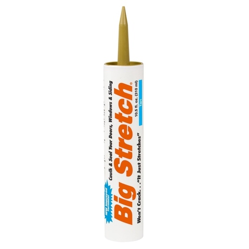 Big Stretch 10014-XCP12 Acrylic Caulk, Tan, -30 to 250 deg F, 10.5 oz Cartridge - pack of 12