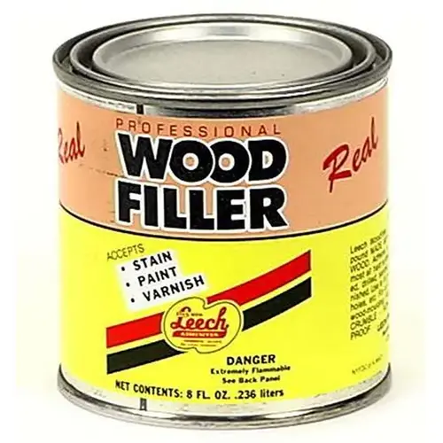 Leech Adhesives LWF-68 Wood Filler, Liquid, Solvent, Natural, 8 fl-oz Can