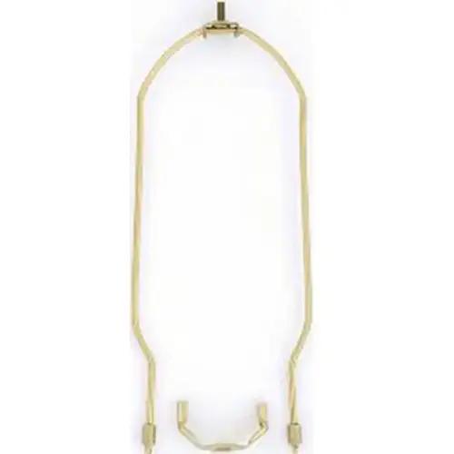 Lamp Harp 10" with Saddle - Brass Plated