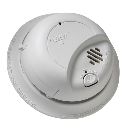 First Alert 9120B Smoke Alarm, 120 V, Ionization Sensor, 85 dB, White