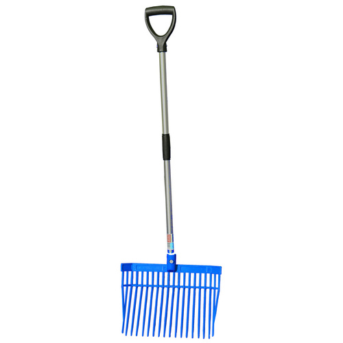 Tuff Stuff Large Square Barn Fork - Blue