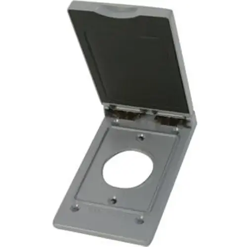 Greenfield C1.4VPS Outlet Box Cover 1-Gang Single-Hole Vertical - Gray
