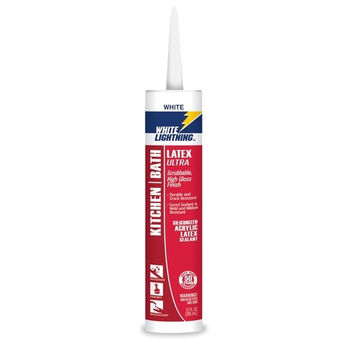 Caulk Sealant White Latex 10 oz White - pack of 12