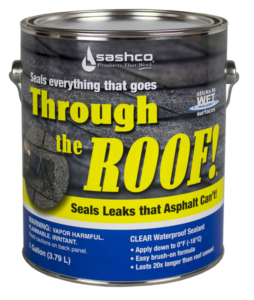 Through the Roof 14004 Cement and Patching Sealant, Clear, Liquid, 1 gal Container